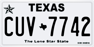 TX license plate CUV7742