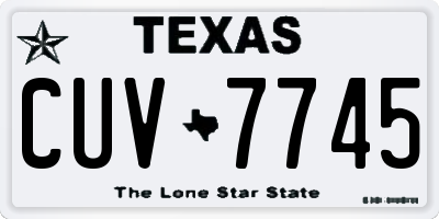 TX license plate CUV7745