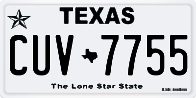TX license plate CUV7755