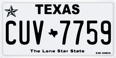 TX license plate CUV7759