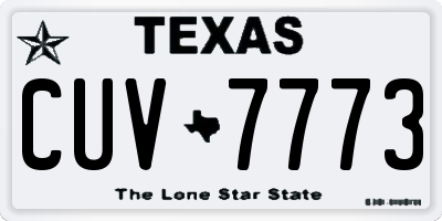 TX license plate CUV7773