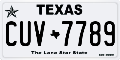 TX license plate CUV7789