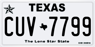 TX license plate CUV7799