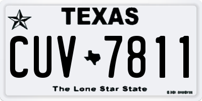 TX license plate CUV7811