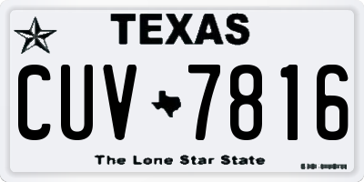 TX license plate CUV7816
