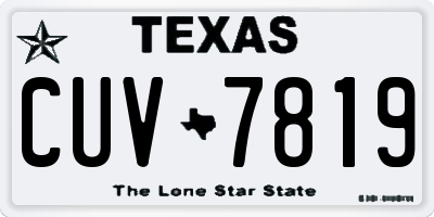 TX license plate CUV7819