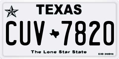 TX license plate CUV7820