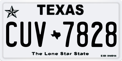 TX license plate CUV7828