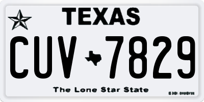 TX license plate CUV7829