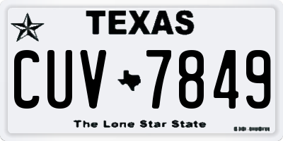 TX license plate CUV7849