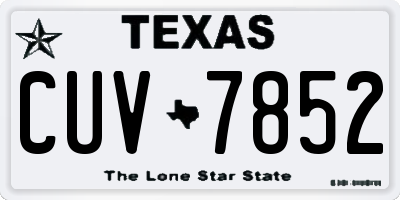 TX license plate CUV7852