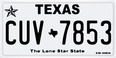 TX license plate CUV7853