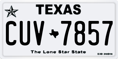 TX license plate CUV7857
