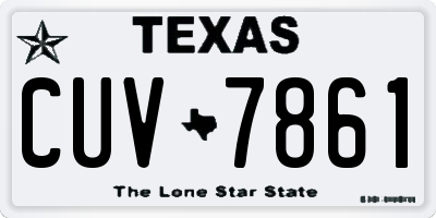 TX license plate CUV7861