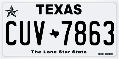 TX license plate CUV7863