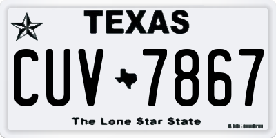 TX license plate CUV7867