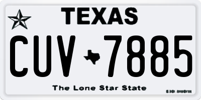 TX license plate CUV7885