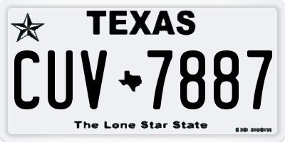 TX license plate CUV7887