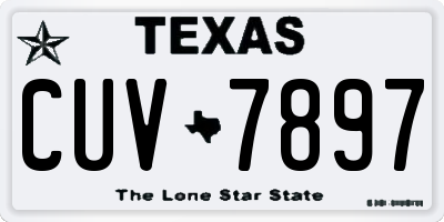 TX license plate CUV7897