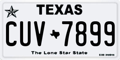 TX license plate CUV7899