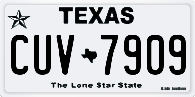 TX license plate CUV7909