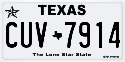 TX license plate CUV7914