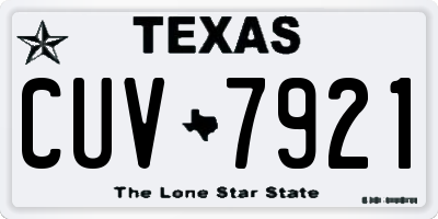 TX license plate CUV7921