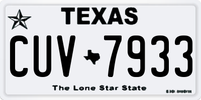 TX license plate CUV7933