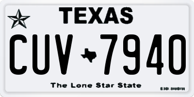 TX license plate CUV7940