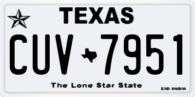 TX license plate CUV7951