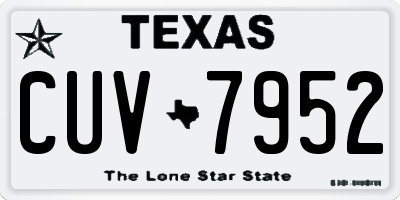 TX license plate CUV7952
