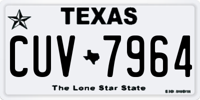 TX license plate CUV7964