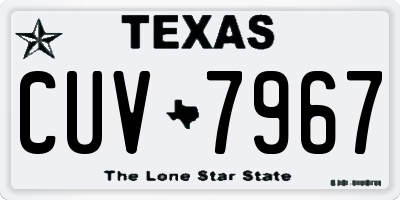TX license plate CUV7967