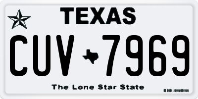 TX license plate CUV7969
