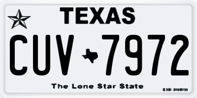 TX license plate CUV7972