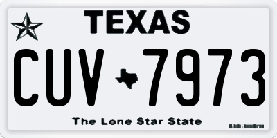TX license plate CUV7973