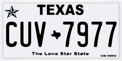 TX license plate CUV7977