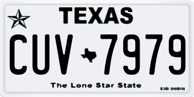 TX license plate CUV7979