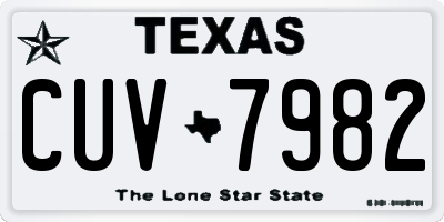 TX license plate CUV7982