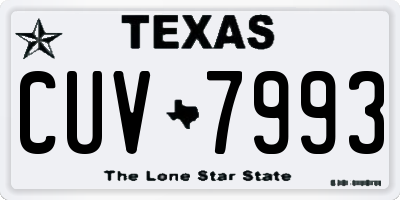 TX license plate CUV7993