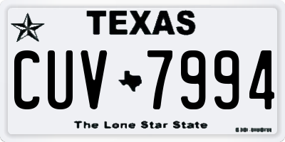 TX license plate CUV7994