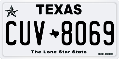 TX license plate CUV8069