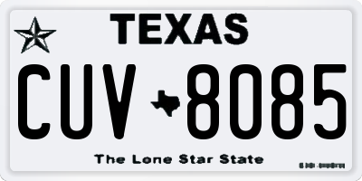 TX license plate CUV8085