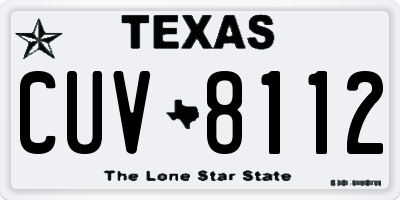 TX license plate CUV8112