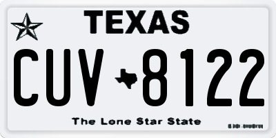 TX license plate CUV8122