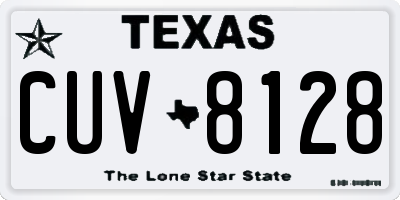 TX license plate CUV8128