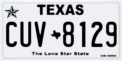 TX license plate CUV8129