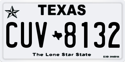 TX license plate CUV8132