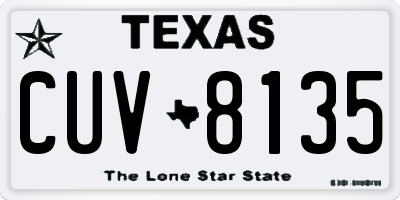 TX license plate CUV8135