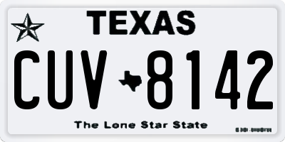TX license plate CUV8142